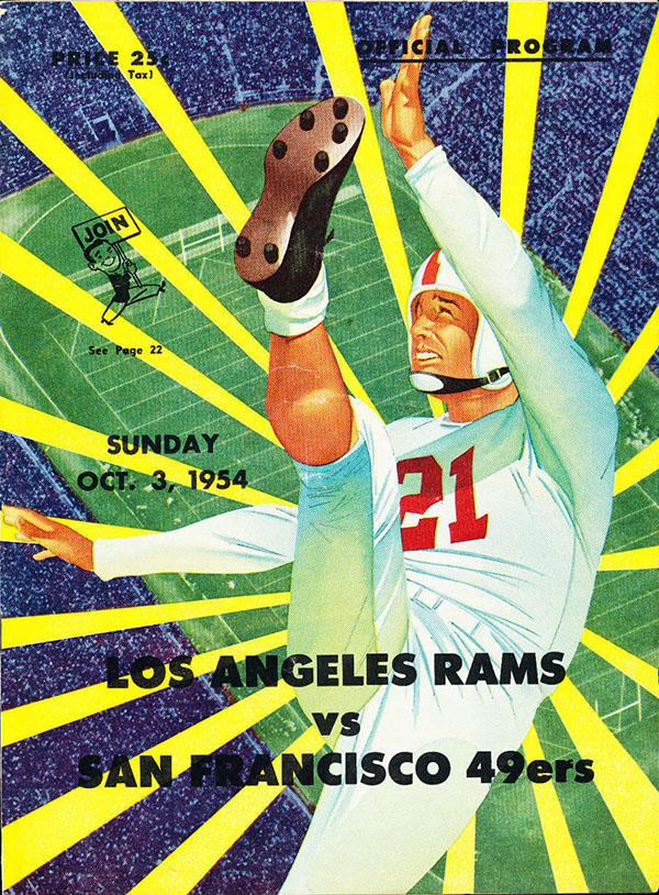 NFL Program: Los Angeles Rams vs. San Francisco 49ers (October 3, 1954)