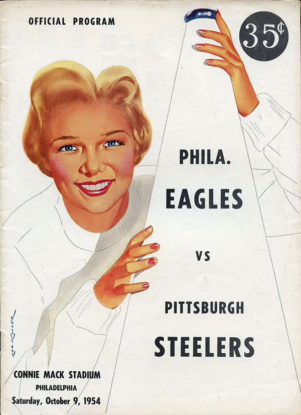 NFL Program: Philadelphia Eagles vs. Pittsburgh Steelers (October 9, 1954)