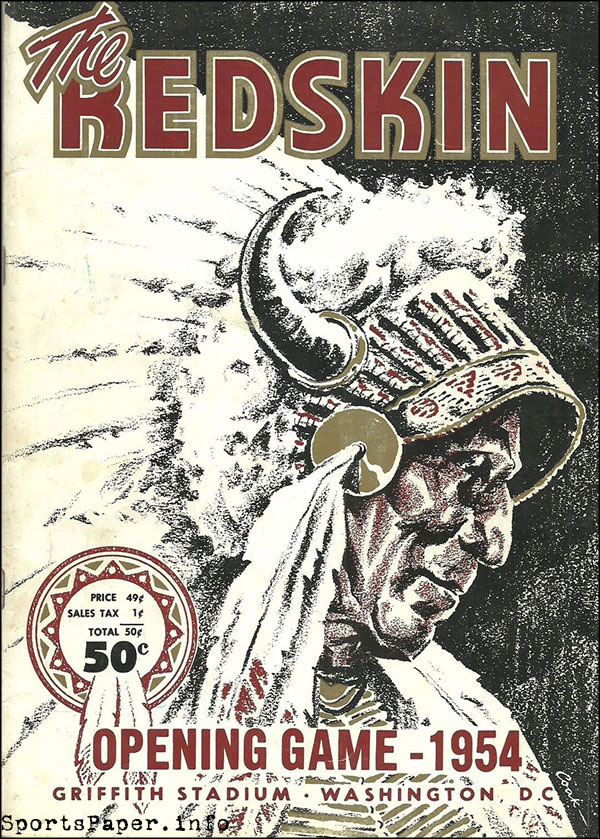 NFL Program: Washington Redskins vs. New York Giants (October 10, 1954)