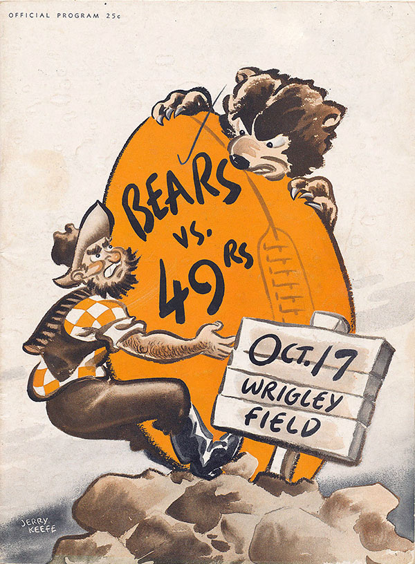 NFL Program: Chicago Bears vs. San Francisco 49ers (October 17, 1954)