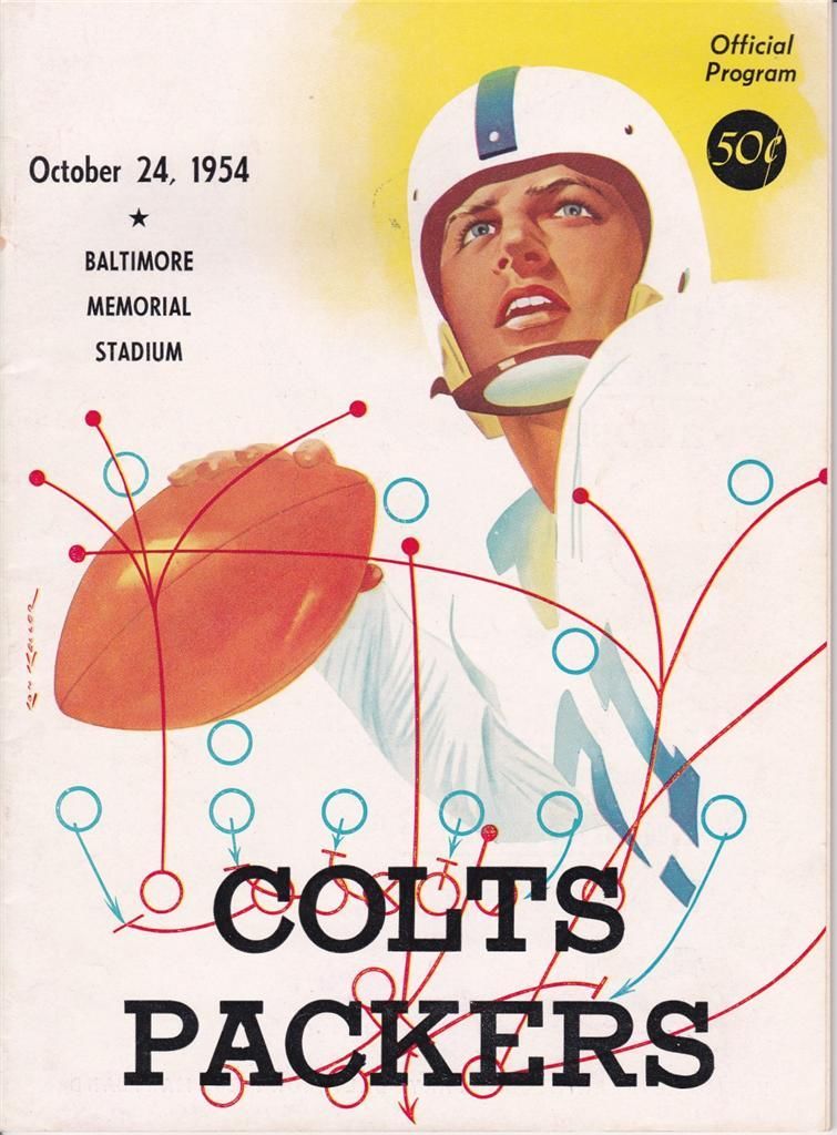 NFL Program: Baltimore Colts vs. Green Bay Packers (October 24, 1954)