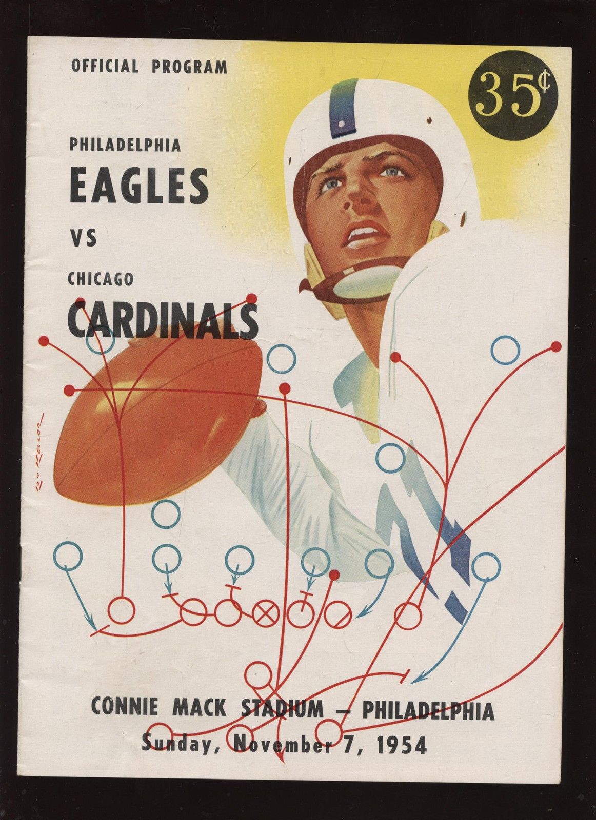 NFL Program: Philadelphia Eagles vs. Chicago Cardinals (November 7, 1954)