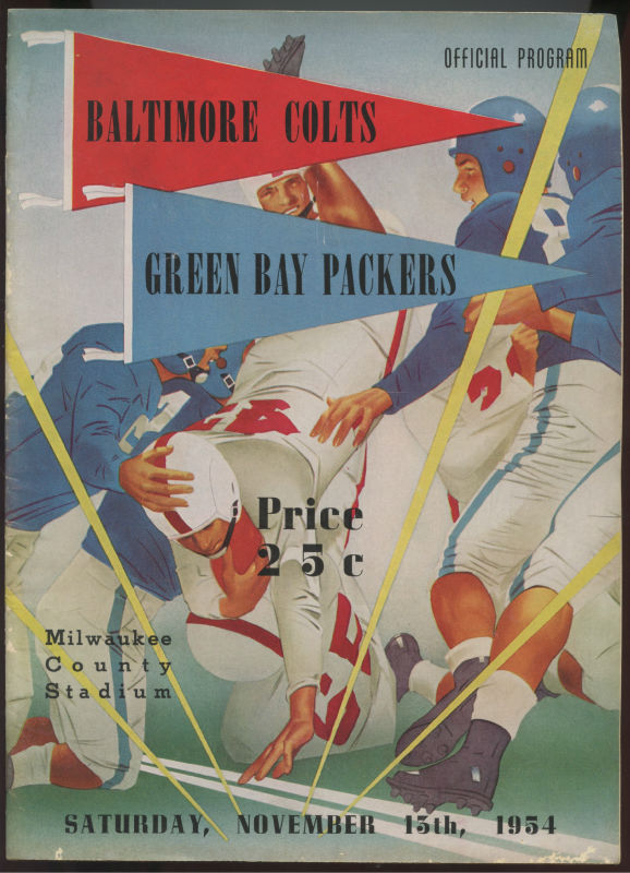 NFL Program: Green Bay Packers vs. Baltimore Colts (November 13, 1954)