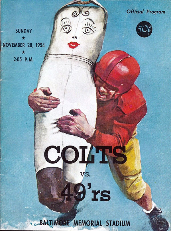 NFL Program: Baltimore Colts vs. San Francisco 49ers (November 28, 1954)