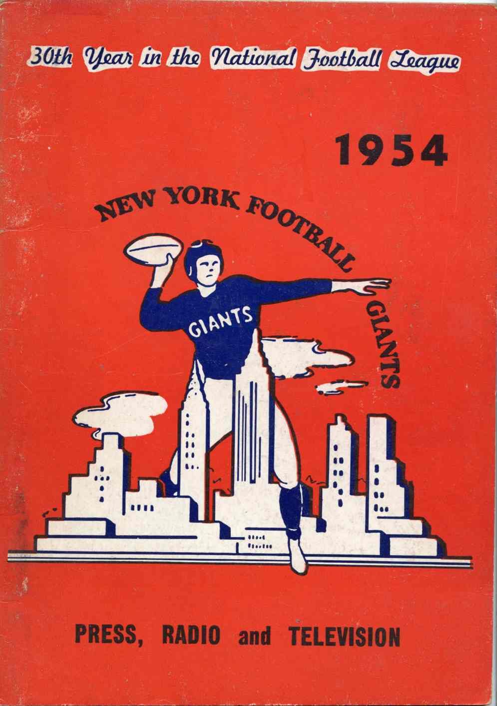 NFL Media Guide: New York Giants (1954)