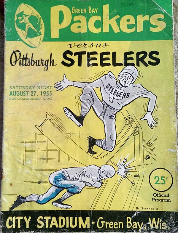 NFL Program: Green Bay Packers vs. Pittsburgh Steelers (August 27, 1955)