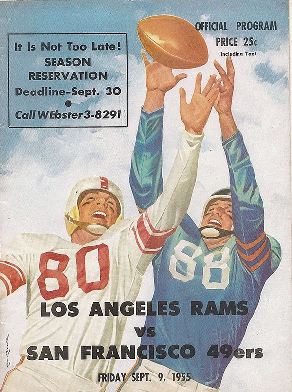 NFL Program: Los Angeles Rams vs. San Francisco 49ers (September 9, 1955)