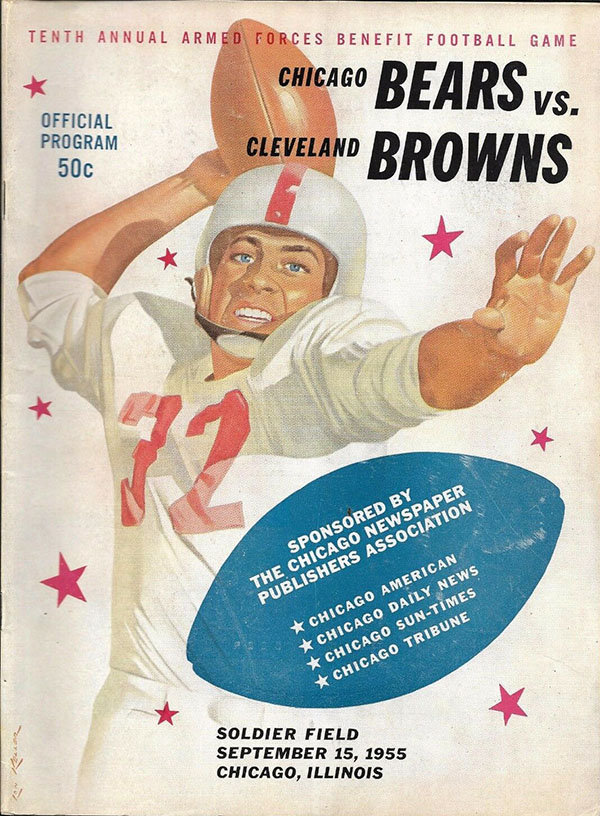 NFL Program: Chicago Bears vs. Cleveland Browns (September 15, 1955)