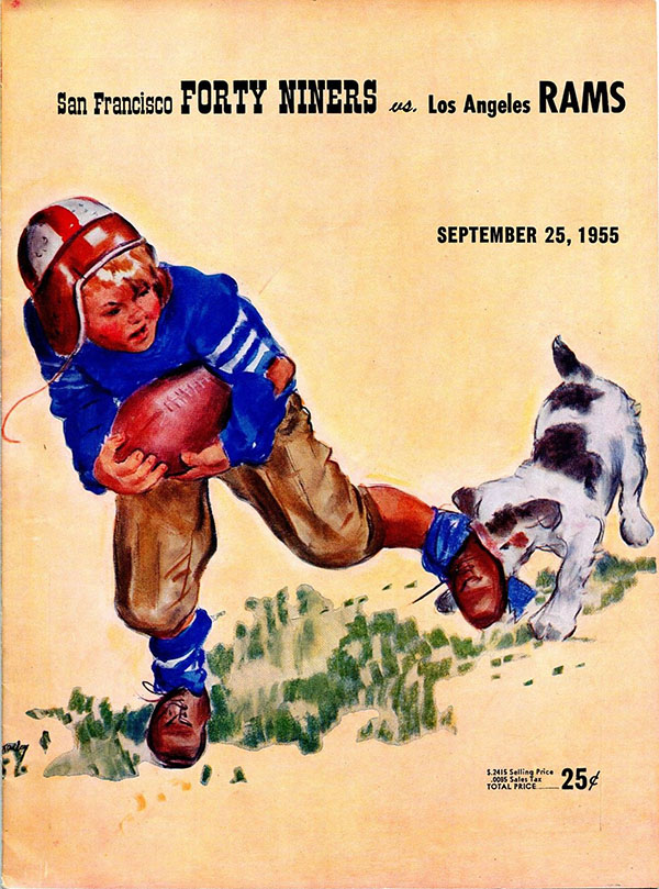 NFL Program: San Francisco 49ers vs. Los Angeles Rams (September 25, 1955)