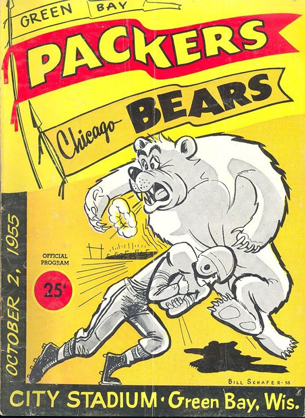 NFL Program: Green Bay Packers vs. Chicago Bears (October 2, 1955)