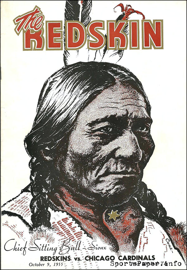 NFL Program: Washington Redskins vs. Chicago Cardinals (October 9, 1955)