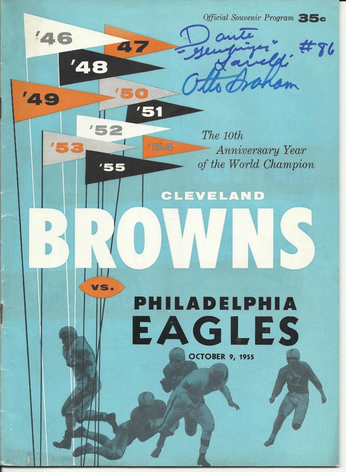 NFL Program: Cleveland Browns vs. Philadelphia Eagles (October 9, 1955)