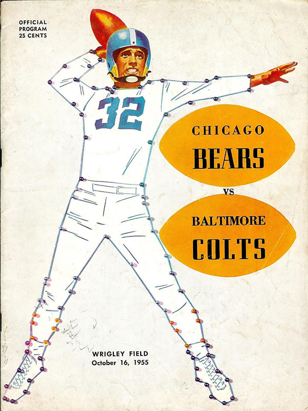 NFL Program: Chicago Bears vs. Baltimore Colts (October 16, 1955)