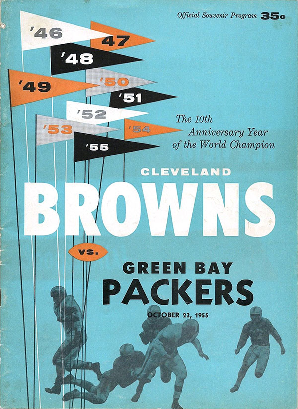 NFL Program: Cleveland Browns vs. Green Bay Packers (October 23, 1955)