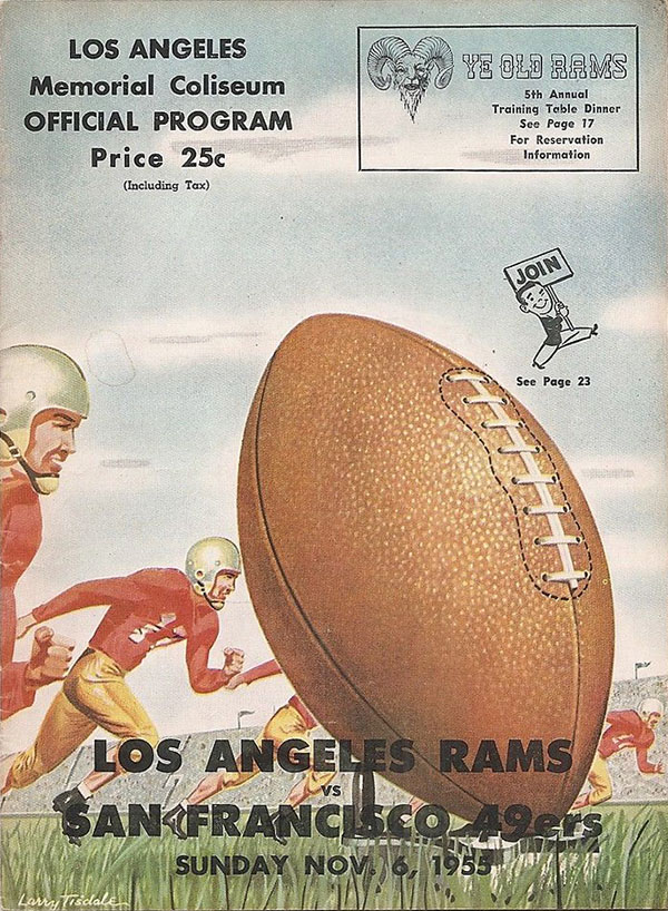 NFL Program: Los Angeles Rams vs. San Francisco 49ers (November 6, 1955)