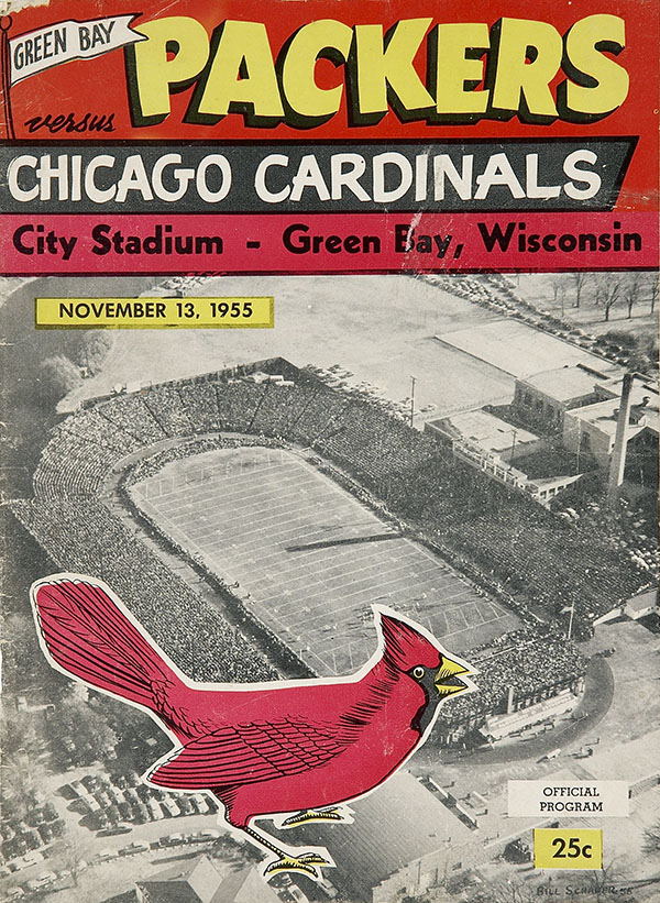 NFL Program: Green Bay Packers vs. Chicago Cardinals (November 13, 1955)