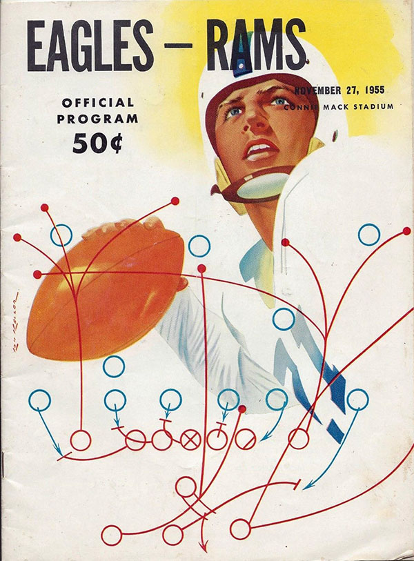 NFL Program: Philadelphia Eagles vs. Los Angeles Rams (November 27, 1955)