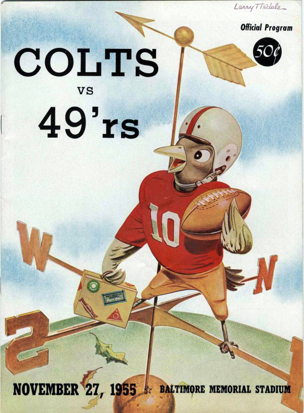 NFL Program: Baltimore Colts vs. San Francisco 49ers (November 27, 1955)