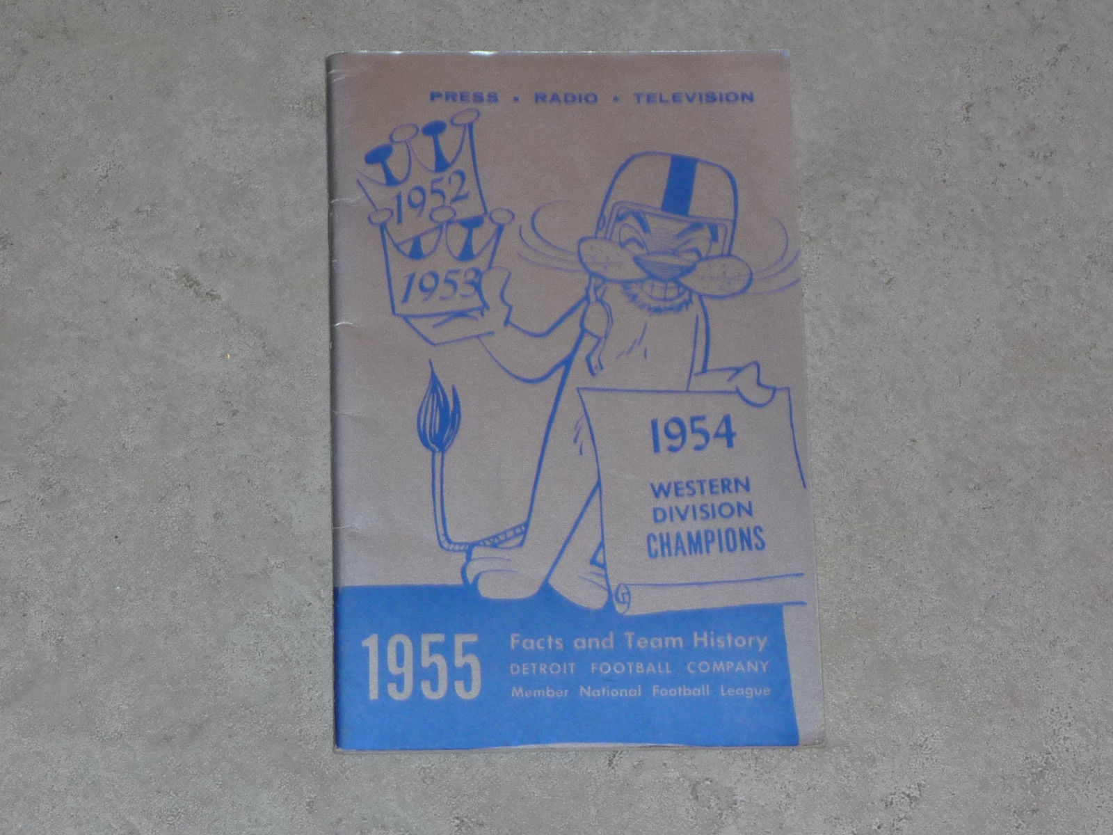 NFL Media Guide: Detroit Lions (1955)