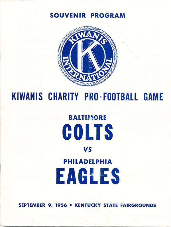 NFL Program: Baltimore Colts vs. Philadelphia Eagles (September 9, 1956)