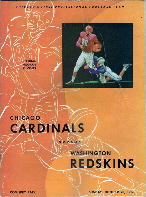 NFL Program: Chicago Cardinals vs. Washington Redskins (October 28, 1956)