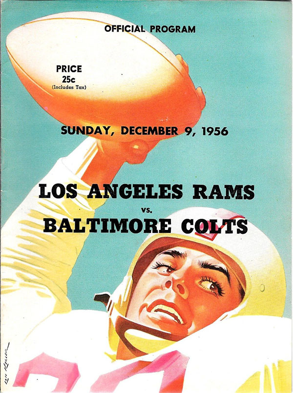 NFL Program: Los Angeles Rams vs. Baltimore Colts (December 9, 1956)