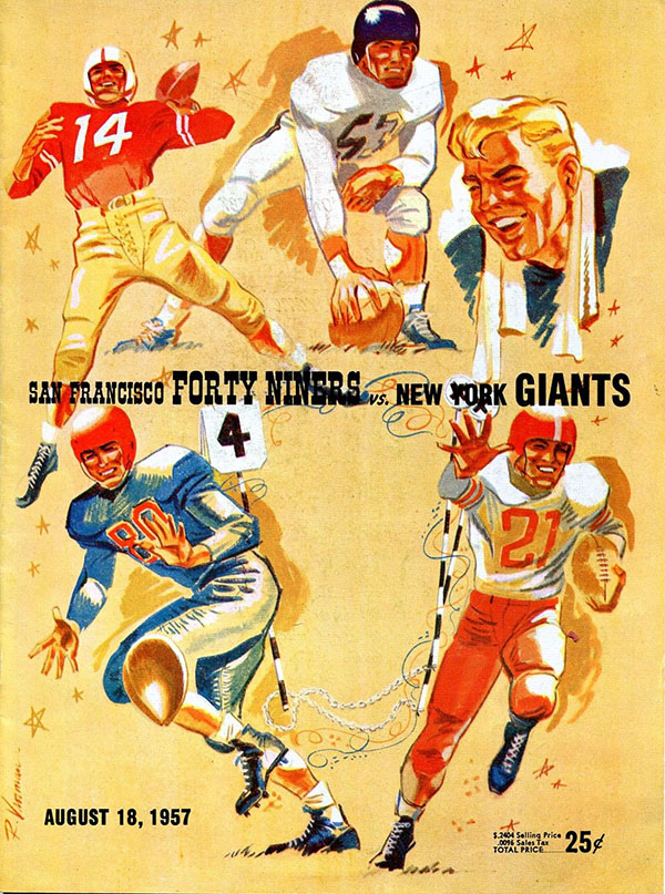 NFL Program: San Francisco 49ers vs. New York Giants (August 18, 1957)