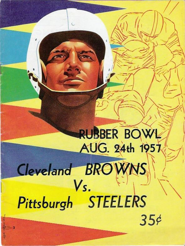 NFL Program: Cleveland Browns vs. Pittsburgh Steelers (August 24, 1957)