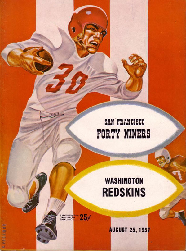 NFL Program: San Francisco 49ers vs. Washington Redskins (August 25, 1957)