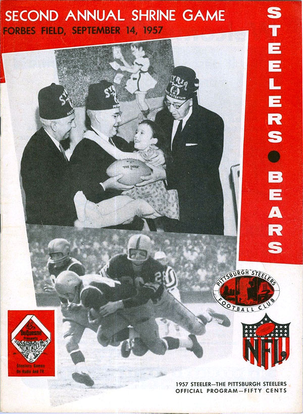 NFL Program: Pittsburgh Steelers vs. Chicago Bears (September 14, 1957)