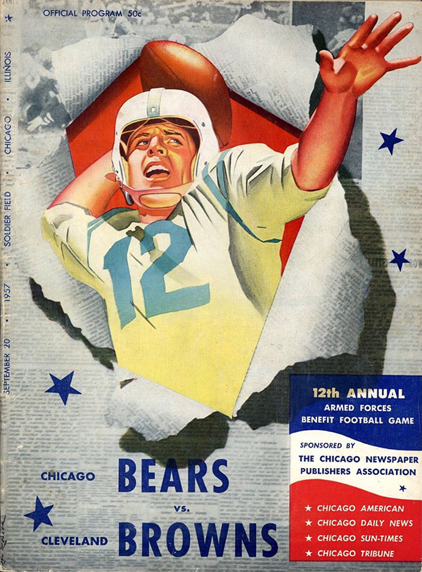 NFL Program: Chicago Bears vs. Cleveland Browns (September 20, 1957)