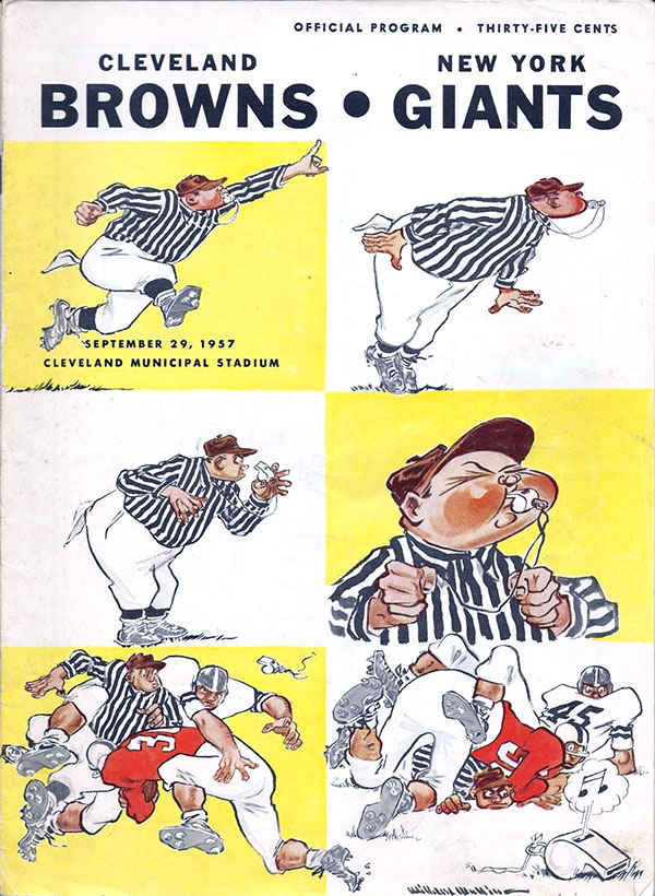 NFL Program: Cleveland Browns vs. New York Giants (September 29, 1957)