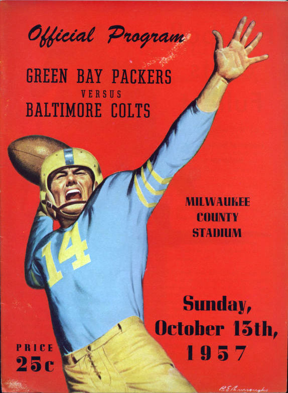 NFL Program: Green Bay Packers vs. Baltimore Colts (October 13, 1957)