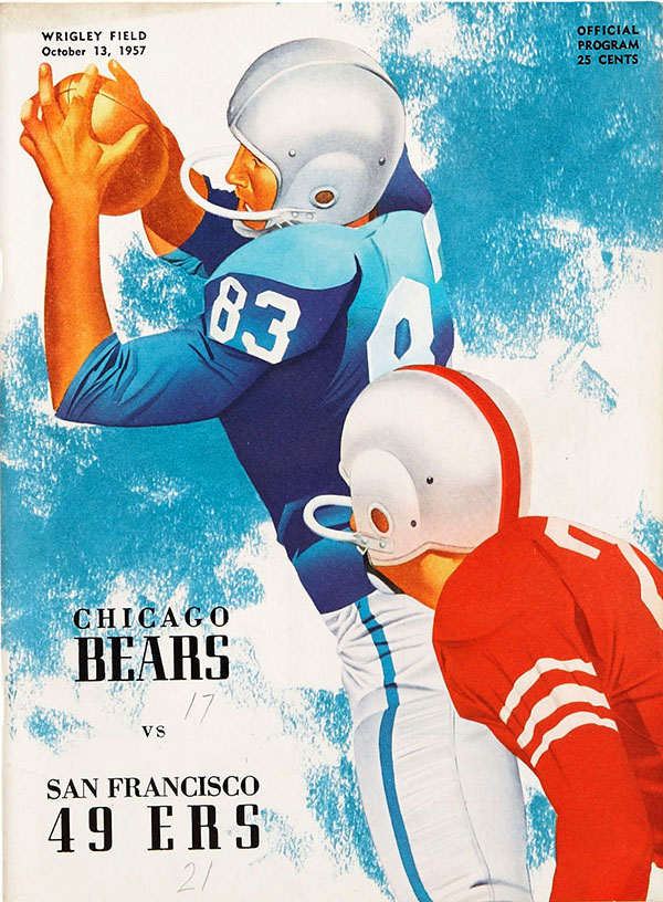 NFL Program: Chicago Bears vs. San Francisco 49ers (October 13, 1957)