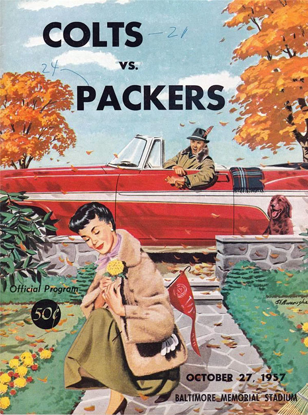 NFL Program: Baltimore Colts vs. Green Bay Packers (October 27, 1957)