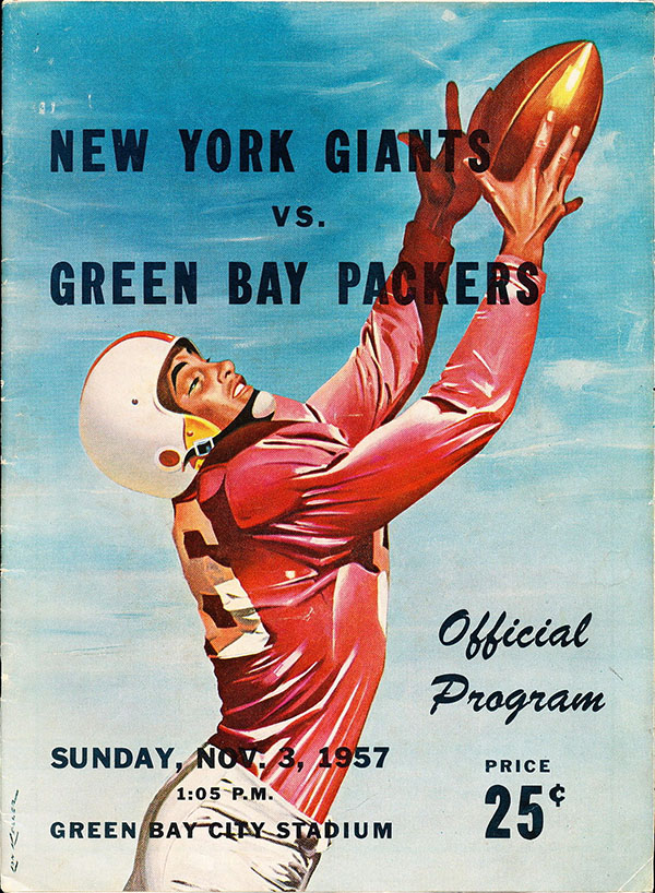 NFL Program: Green Bay Packers vs. New York Giants (November 3, 1957)