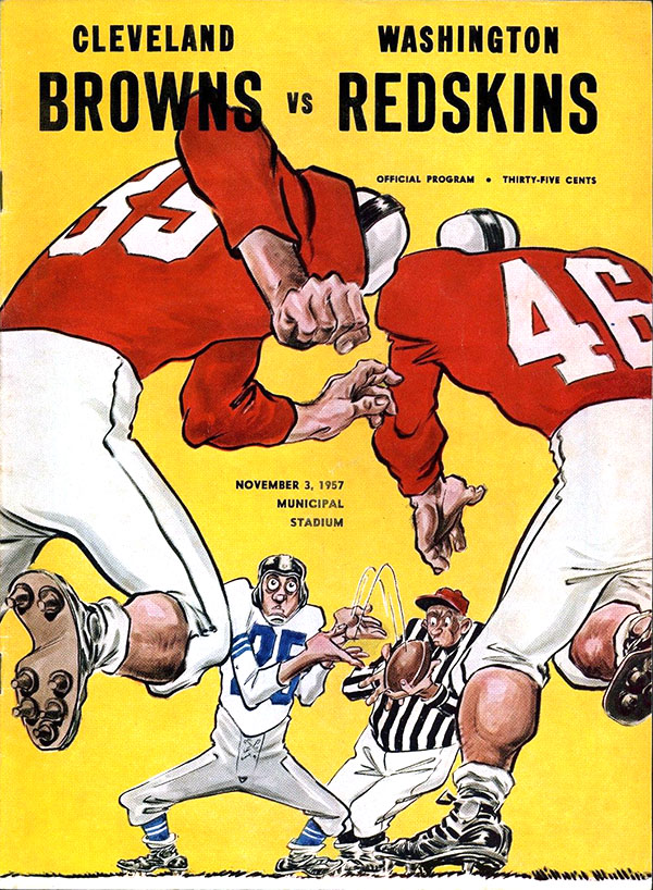 NFL Program: Cleveland Browns vs. Washington Redskins (November 3, 1957)