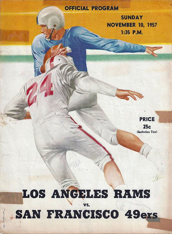 NFL Program: Los Angeles Rams vs. San Francisco 49ers (November 10, 1957)