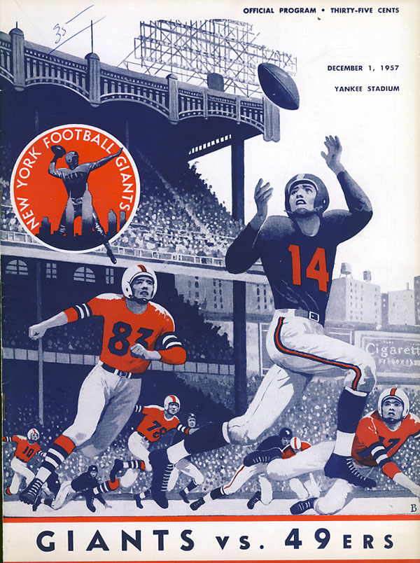 NFL Program: New York Giants vs. San Francisco 49ers (December 1, 1957)