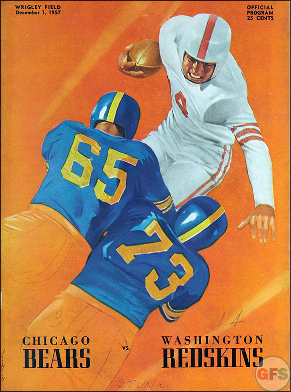 NFL Program: Chicago Bears vs. Washington Redskins (December 1, 1957)