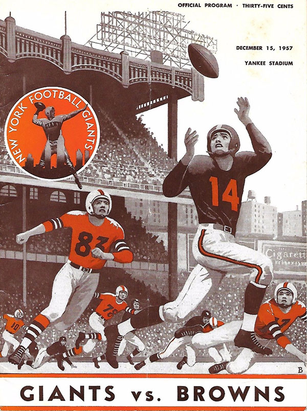 NFL Program: New York Giants vs. Cleveland Browns (December 15, 1957)