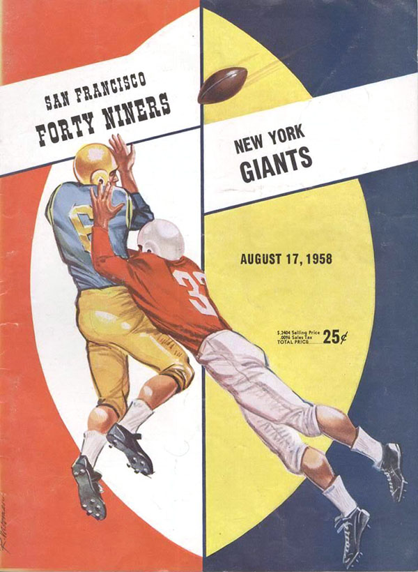 NFL Program: San Francisco 49ers vs. New York Giants (August 17, 1958)