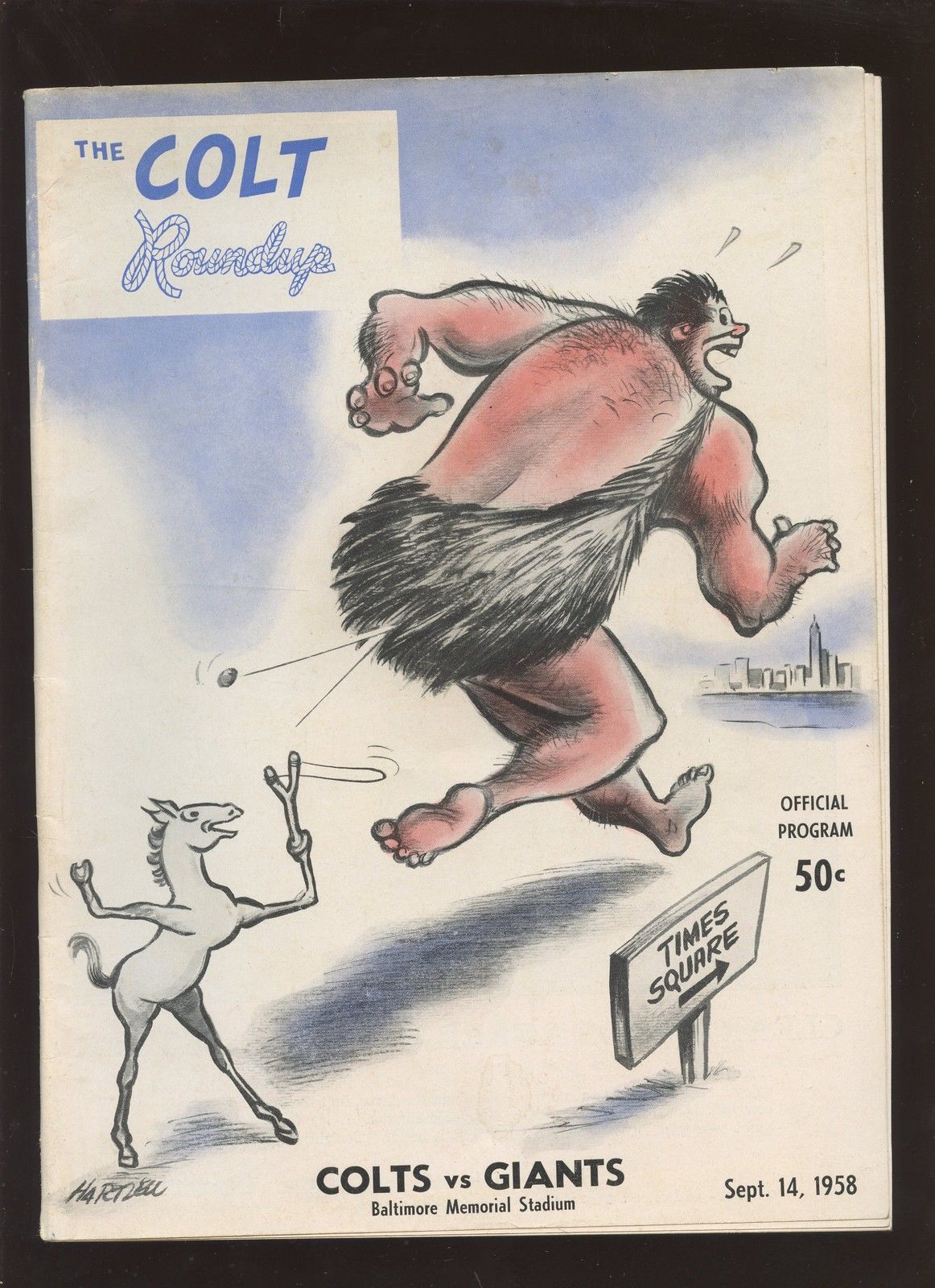 NFL Program: Baltimore Colts vs. New York Giants (September 14, 1958)