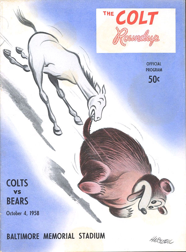 NFL Program: Baltimore Colts vs. Chicago Bears (October 4, 1958)