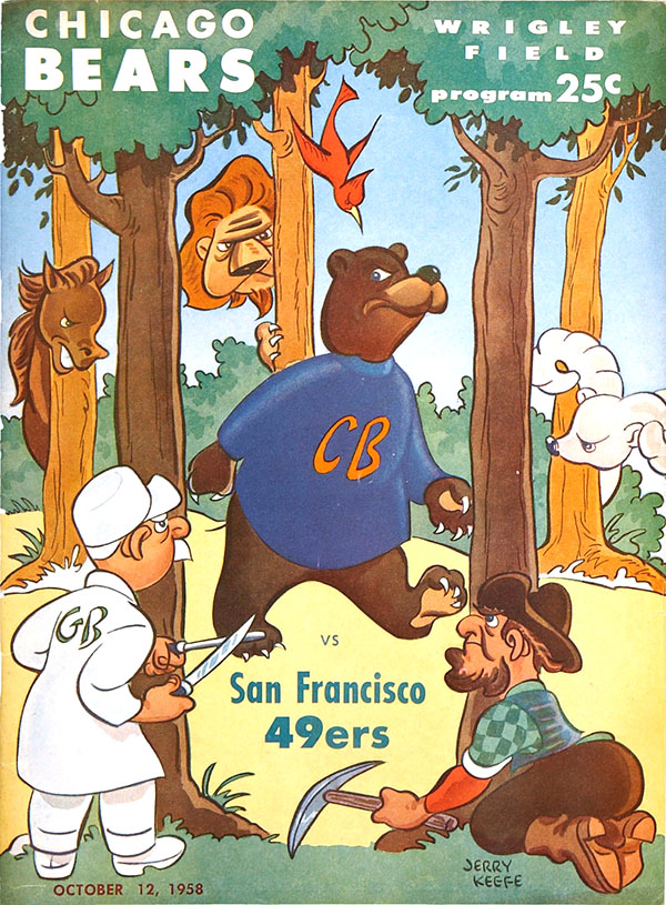 NFL Program: Chicago Bears vs. San Francisco 49ers (October 12, 1958)