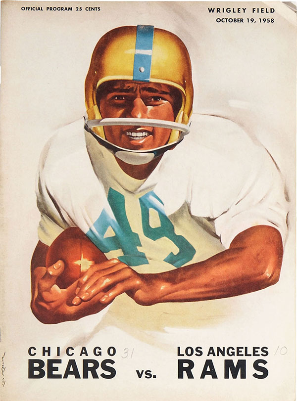 NFL Program: Chicago Bears vs. Los Angeles Rams (October 19, 1958)