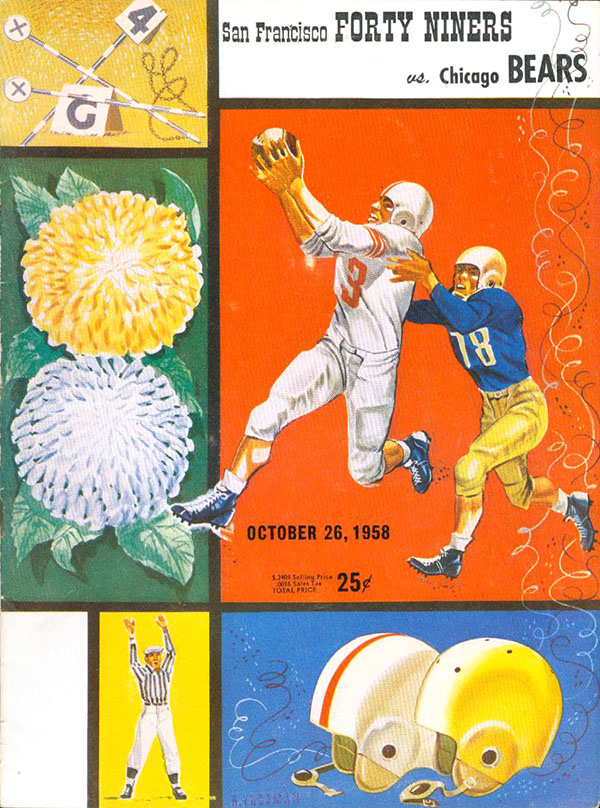 NFL Program: San Francisco 49ers vs. Chicago Bears (October 26, 1958)