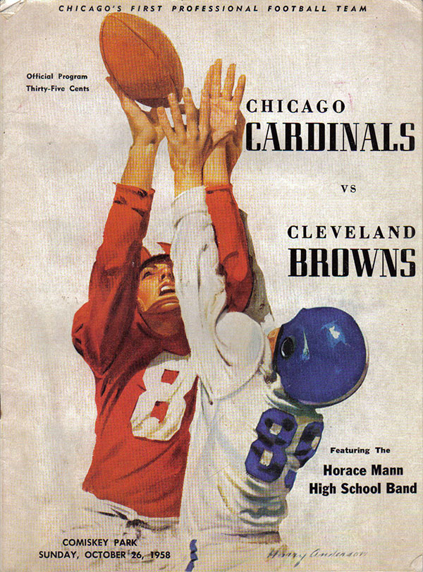 NFL Program: Chicago Cardinals vs. Cleveland Browns (October 26, 1958)