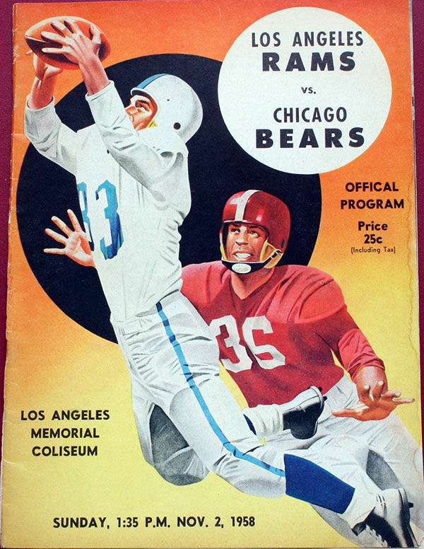 NFL Program: Los Angeles Rams vs. Chicago Bears (November 2, 1958)