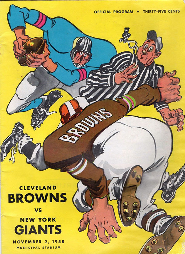 NFL Program: Cleveland Browns vs. New York Giants (November 2, 1958)